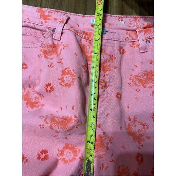LEVIS 512 PERFECTLY SLIMMING STRAIGHT LEG CORAL FLORAL DENIM JEANS W30/L30 - Picture 5 of 6